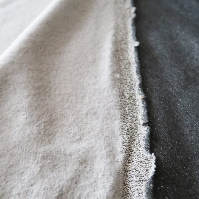 Winter Sparkle Fleece Back Terry - Grey - Image 3