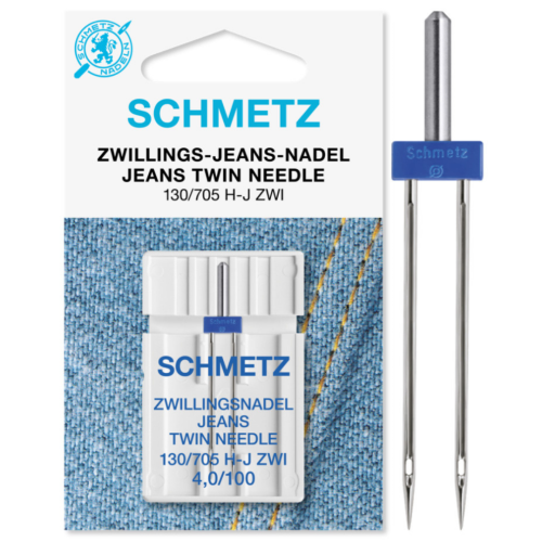 Schmetz Jeans Twin Sewing Machine Needle 4mm Size 100