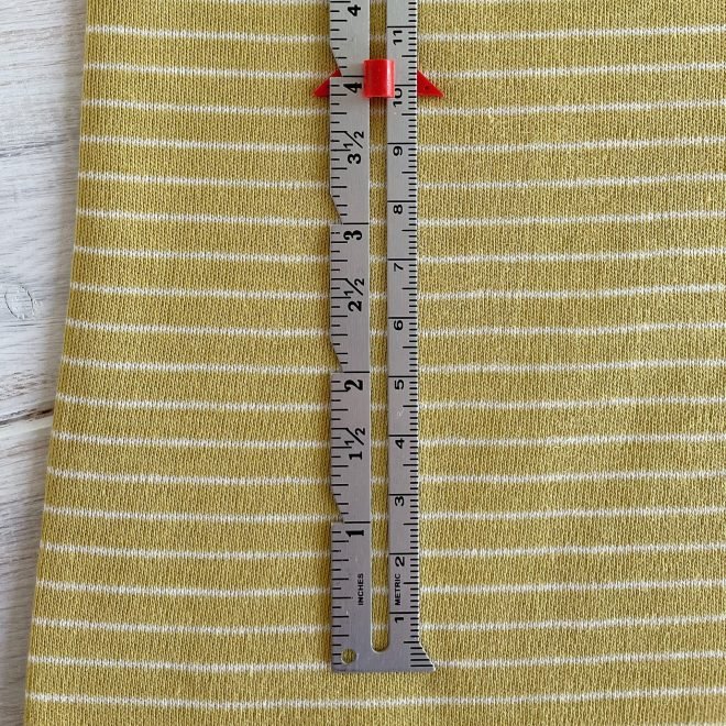 Little Stripes Gold - Cloud9 Fabrics - Cotton Jersey - Image 3