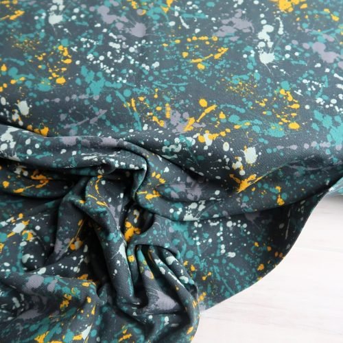 Paint Splatter Cotton Jersey - Green