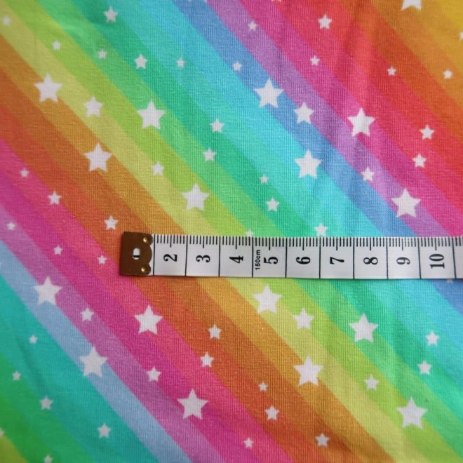 Rainbow Stars Cotton Jersey - Image 3