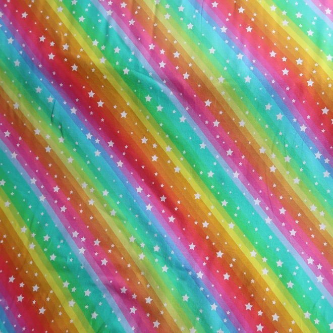 Rainbow Stars Cotton Jersey - Image 4