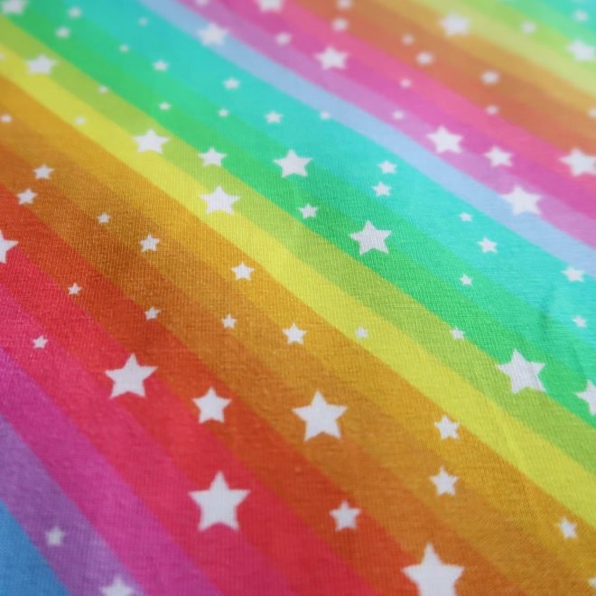 Rainbow Stars Cotton Jersey - Image 5