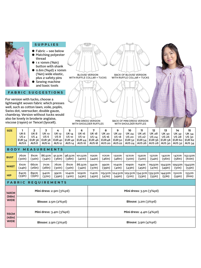 Marnie Blouse & Mini Dress | Tilly and The Buttons - Image 3