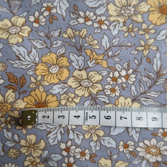 Vintage Floral Cotton Jersey - Denim - Image 2