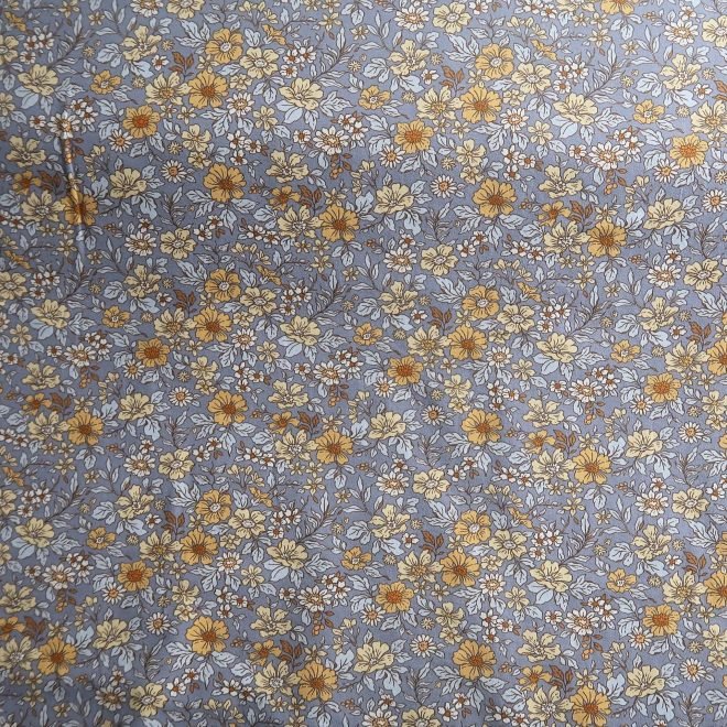 Vintage Floral Cotton Jersey - Denim - Image 3
