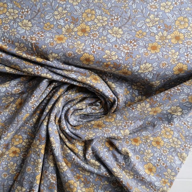 Vintage Floral Cotton Jersey - Denim - Image 4