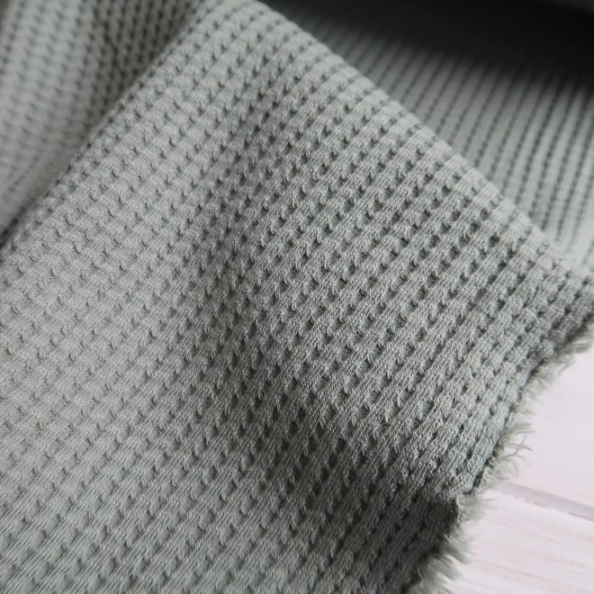 Waffle Cotton Jersey - Sage - Image 3