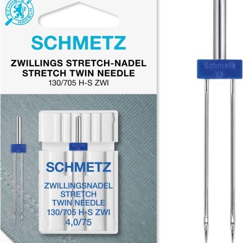 Schmetz Stretch Twin Sewing Machine Needle 4mm Size 75