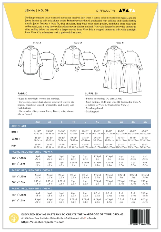 Jenna Shirt & Shirt Dress | Closet Core Patterns - Image 2