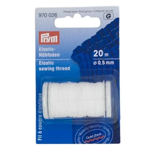 Prym Elastic Sewing Thread - White