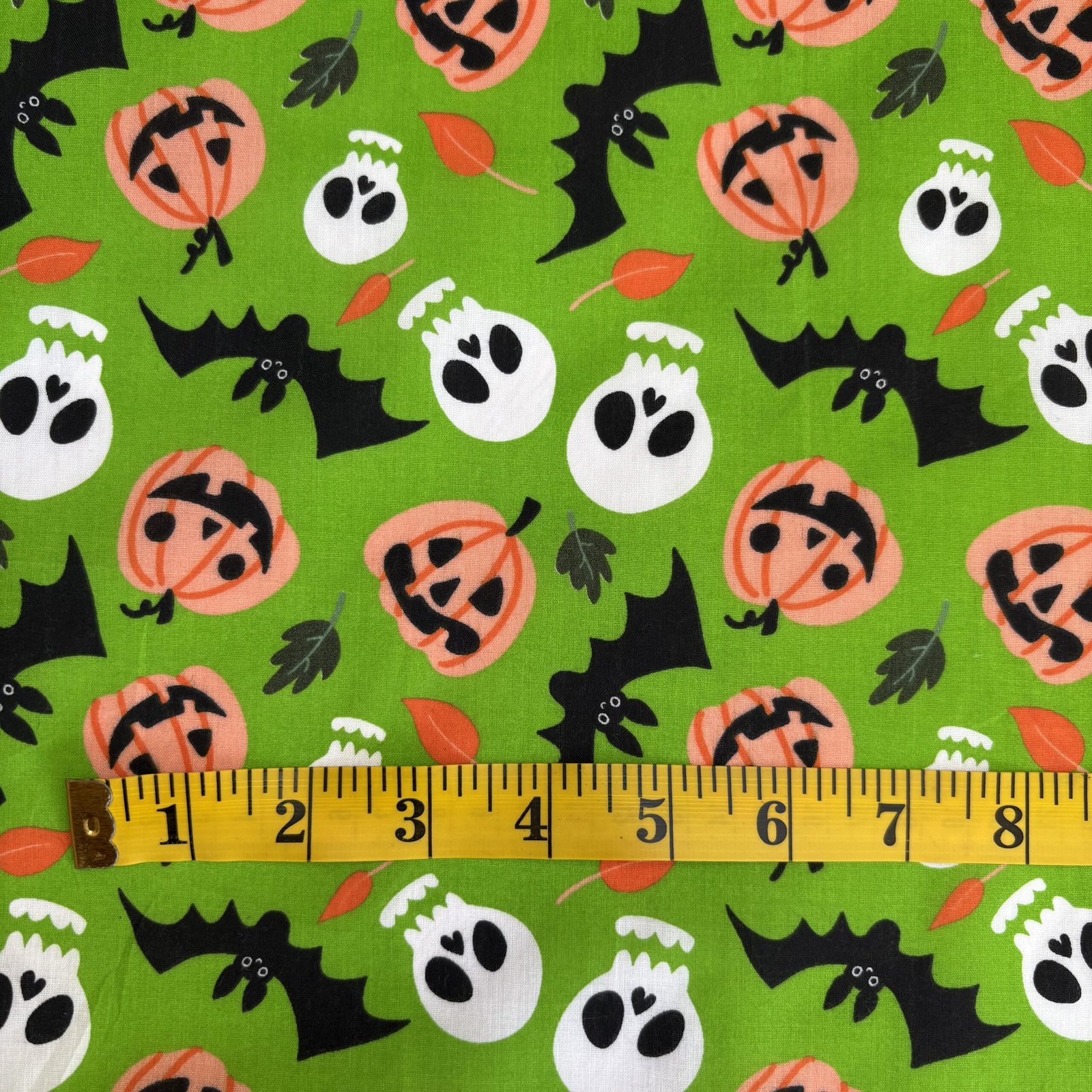 Pumpkins, Skulls & Bats, Oh My!- Polycotton - Image 2