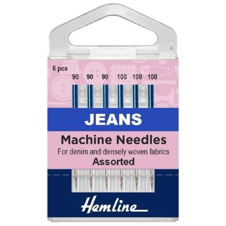 Hemline Jeans Sewing Machine Needles Size 90-100