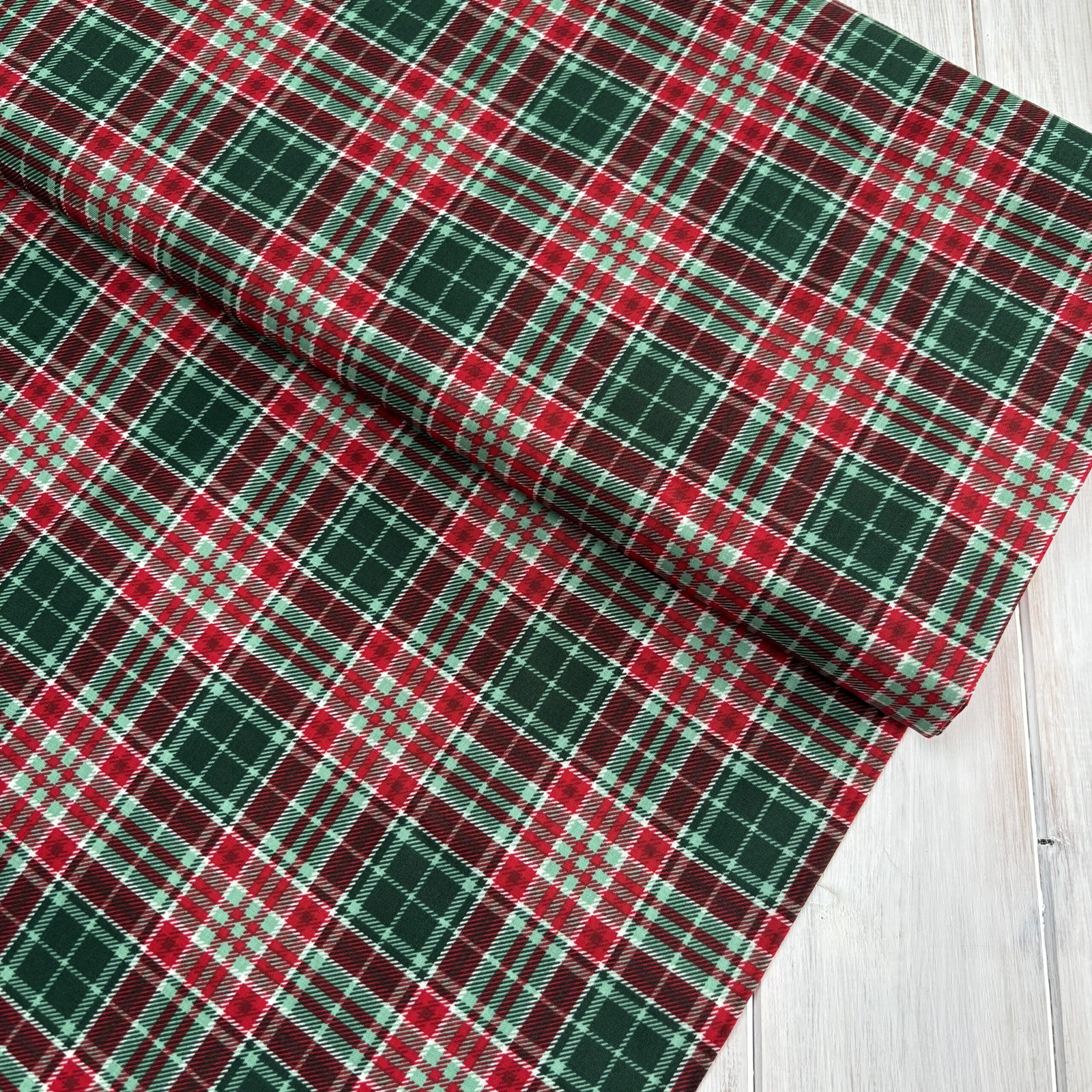 Christmas Tartan Cotton - Green
