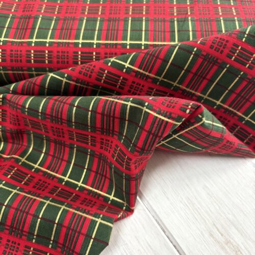 Metallic Tartan Cotton