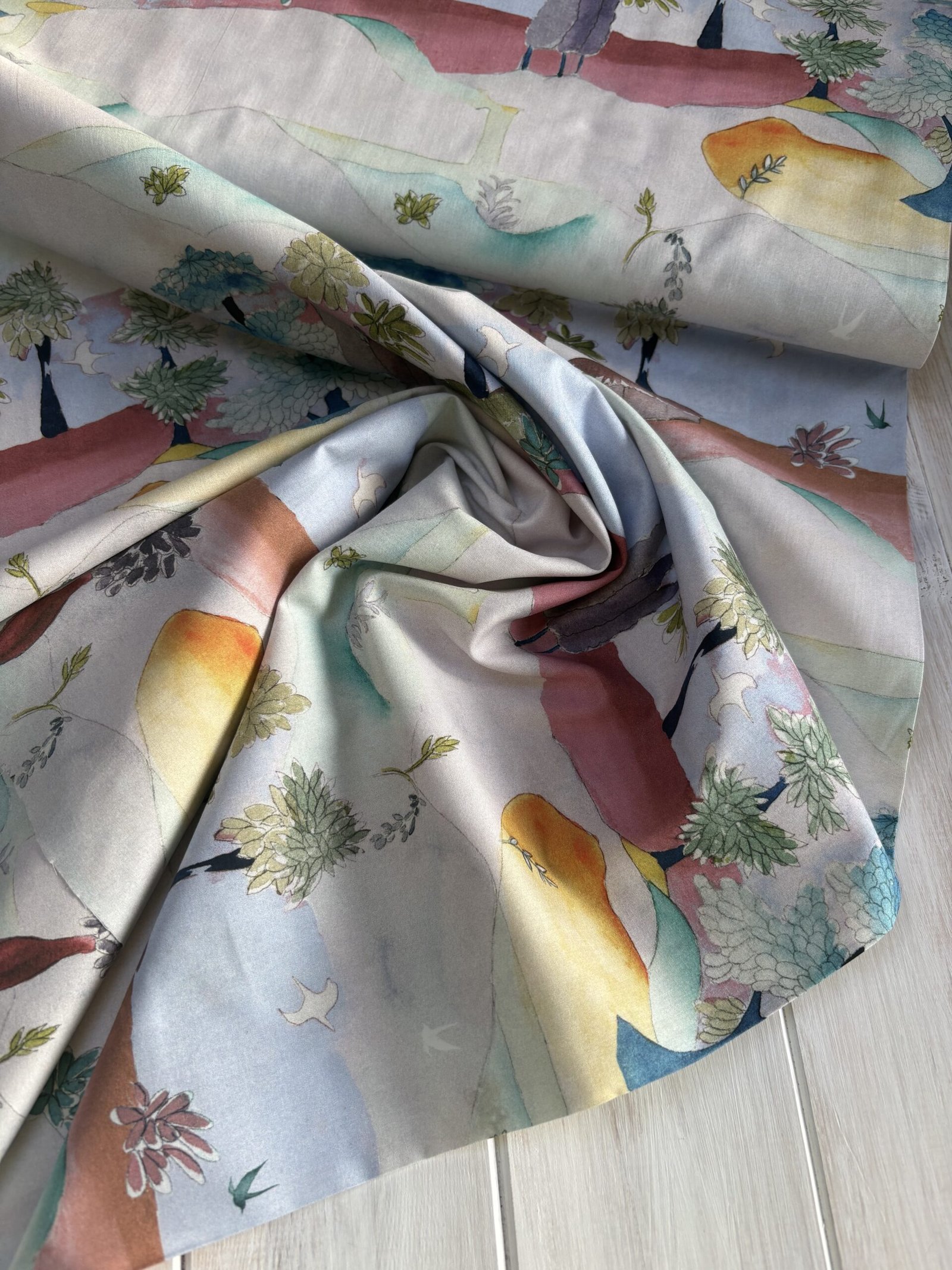 Graphic Landscape - Cotton Lawn - Image 5