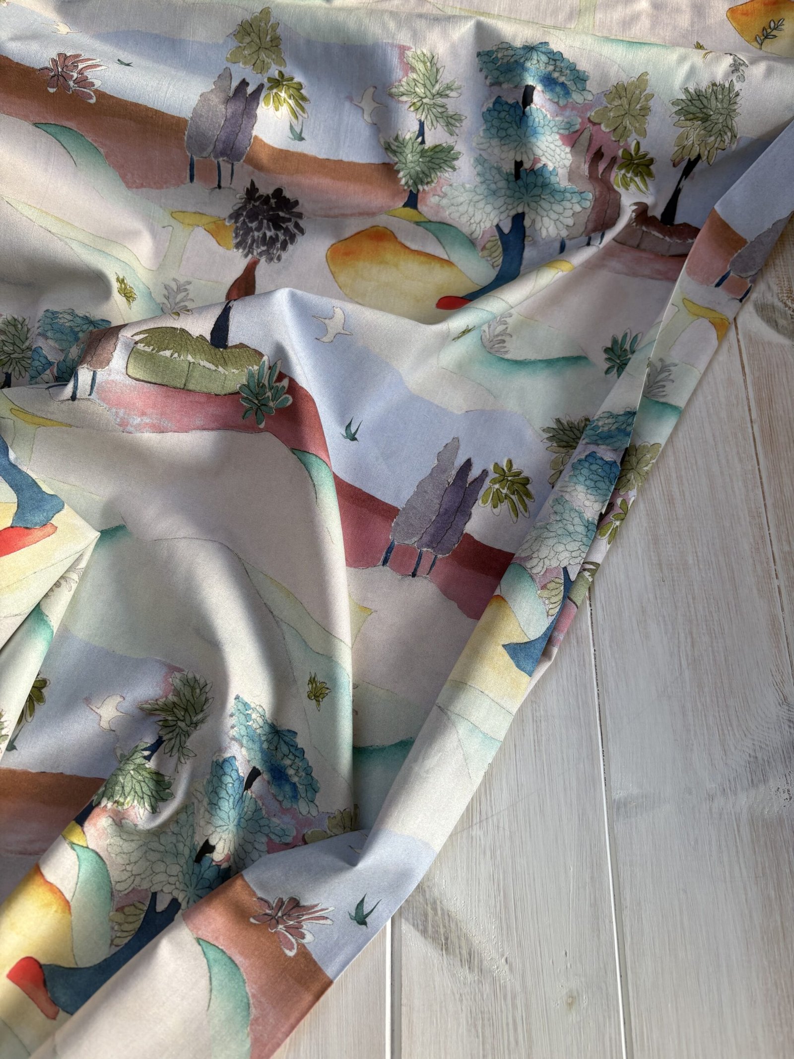 Graphic Landscape - Cotton Lawn - Image 2