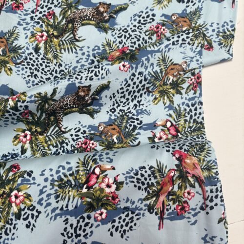 Jungle Skies Cotton Sateen